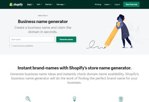 Shopify Business name generator