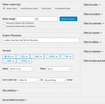 Advanced Order Export