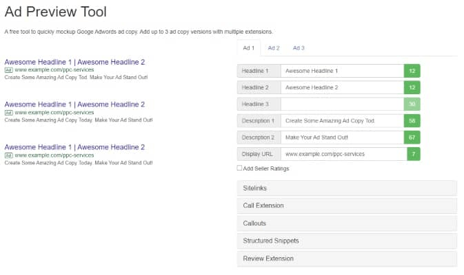 Ad Preview Tool