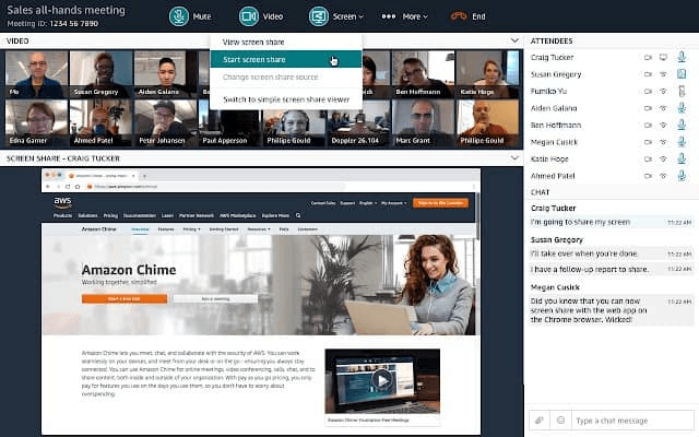 Amazon Chime Screen Share