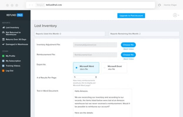 Refund Pad