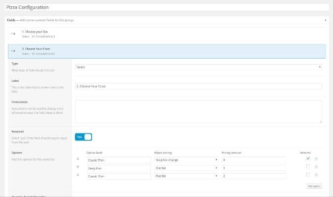 Advanced Product Fields