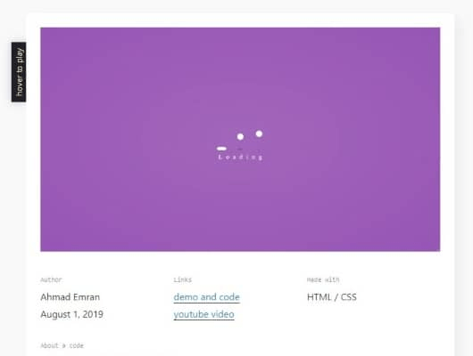 CSS Loaders by FreeFrontend