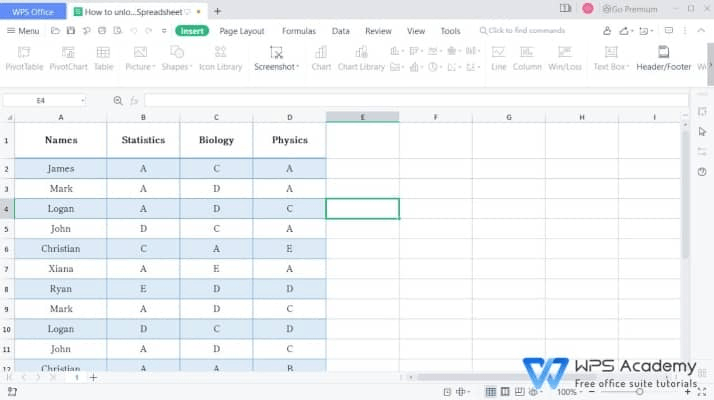 WPS Spreadsheet