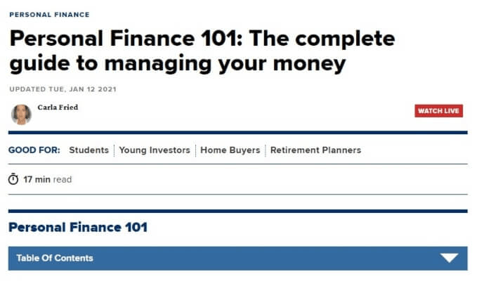 Personal Finance 101