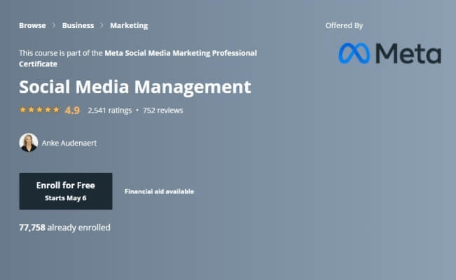 Social Media Management Course