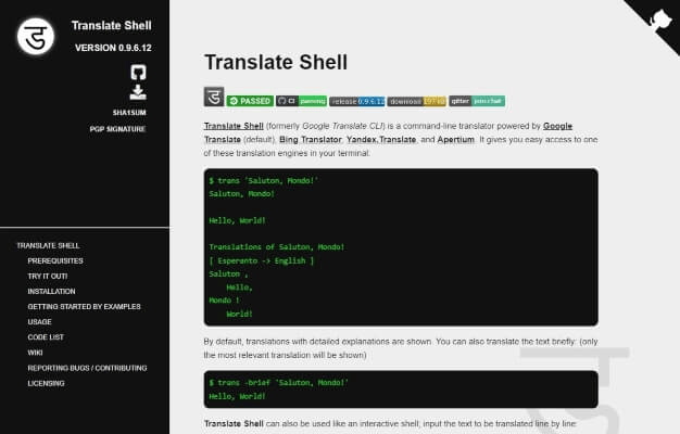 Translate Shell