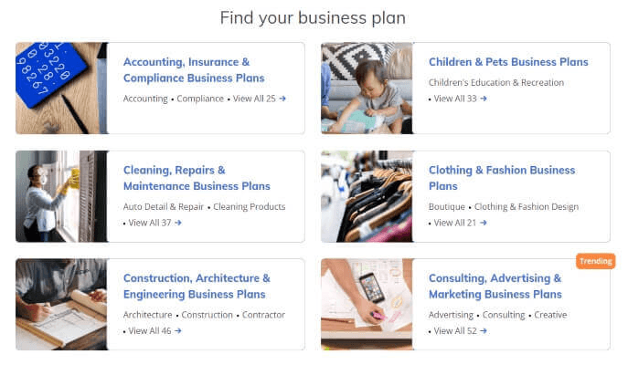500+ Business Plans by Bplans