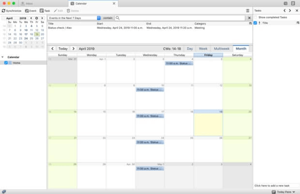 Lightning Calendar