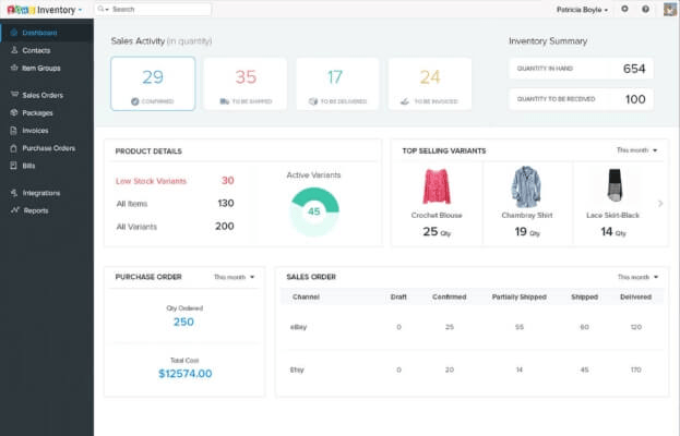 Zoho Inventory Management