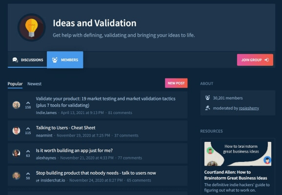 Indie Hackers Idea Validation