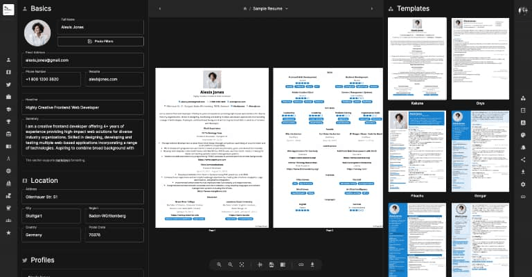 Reactive Resume