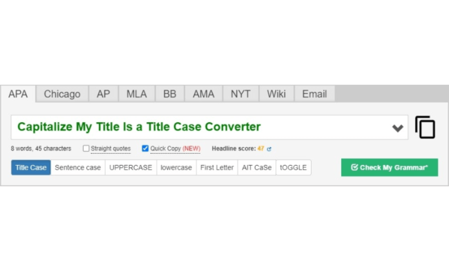Capitalize My Title
