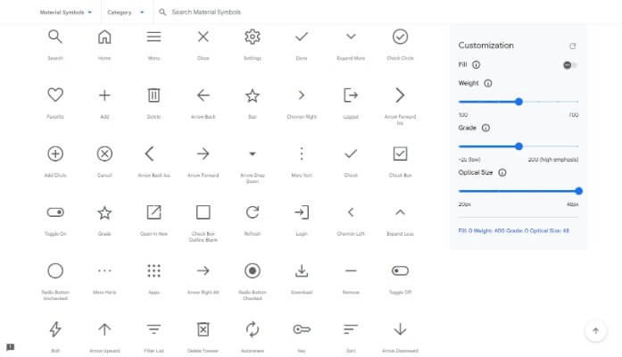 Google Material Symbols
